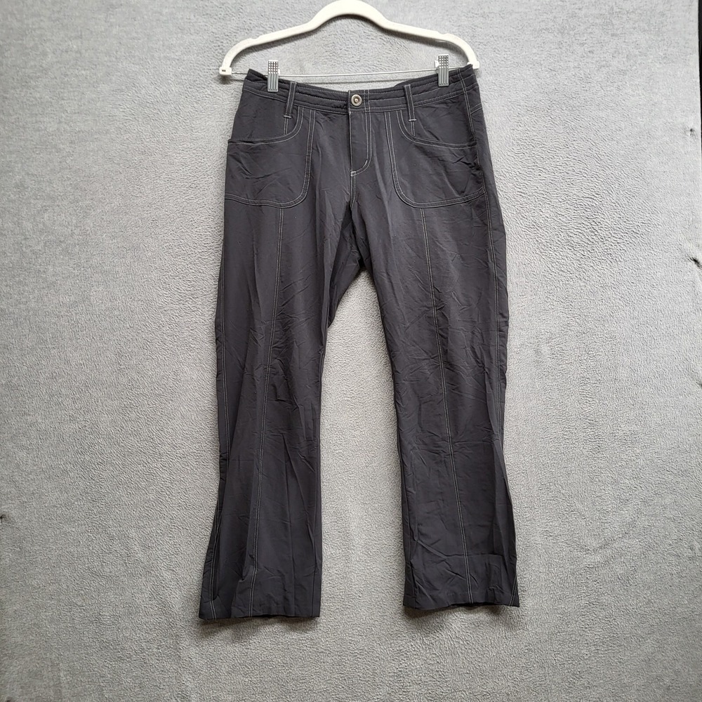 KUHL Women Pants 6 Gray Chino Mountain Culture Nylon Spandex High Rise Pockets